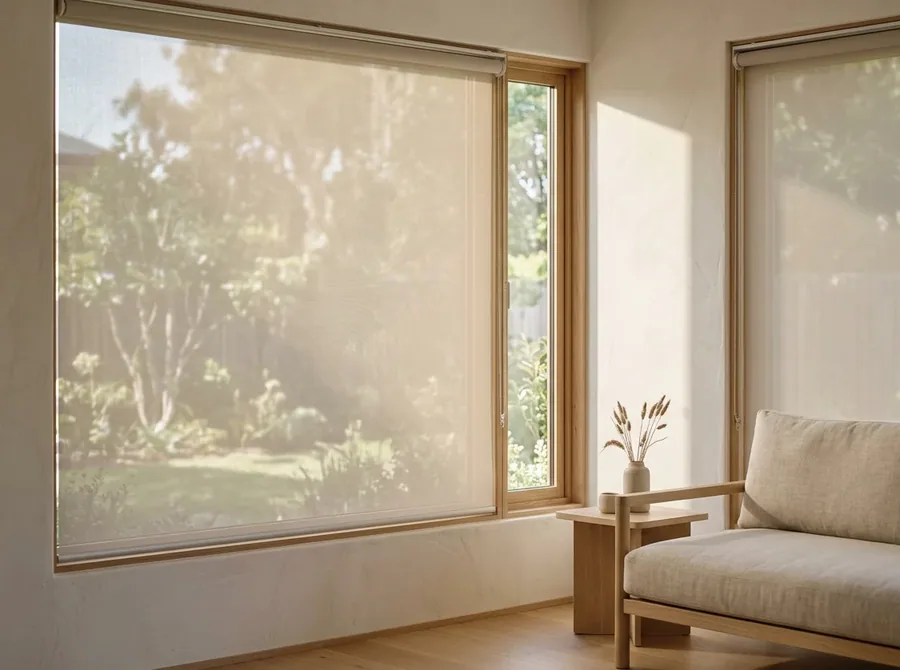 Sunscreen Roller Blinds fitted in a Sixfountains home