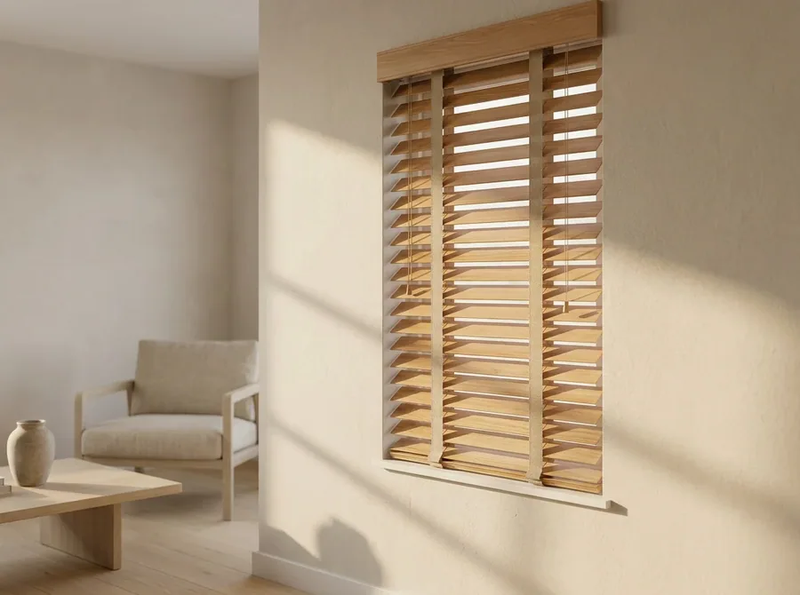 Timber Venetian Blinds fitted in a Sixfountains home
